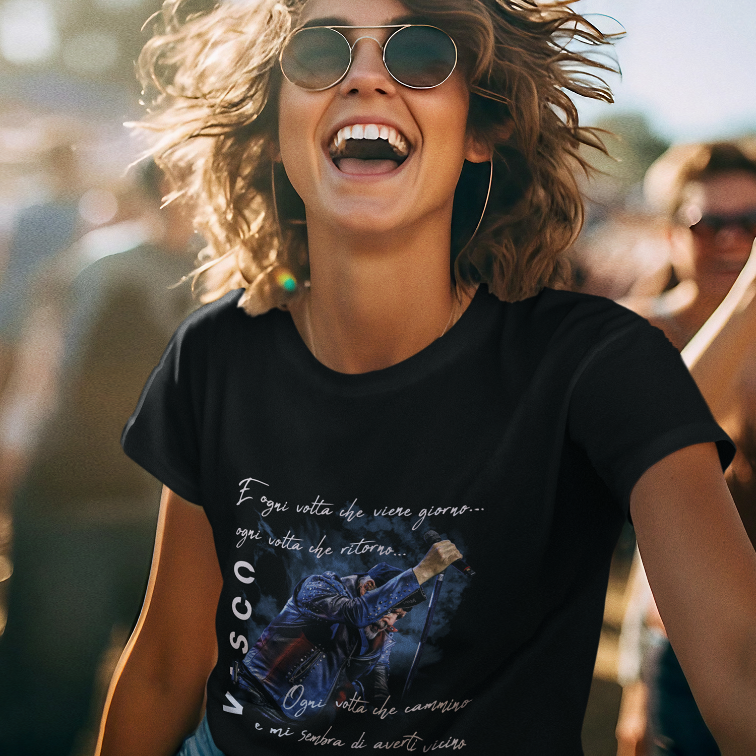 T-Shirt con Citazione Canzone Vasco Rossi Ogni Volta - immagine 5
