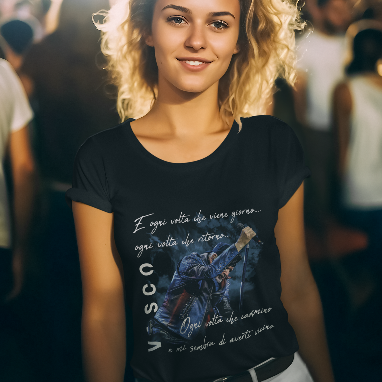 T-Shirt con Citazione Canzone Vasco Rossi Ogni Volta - immagine 6