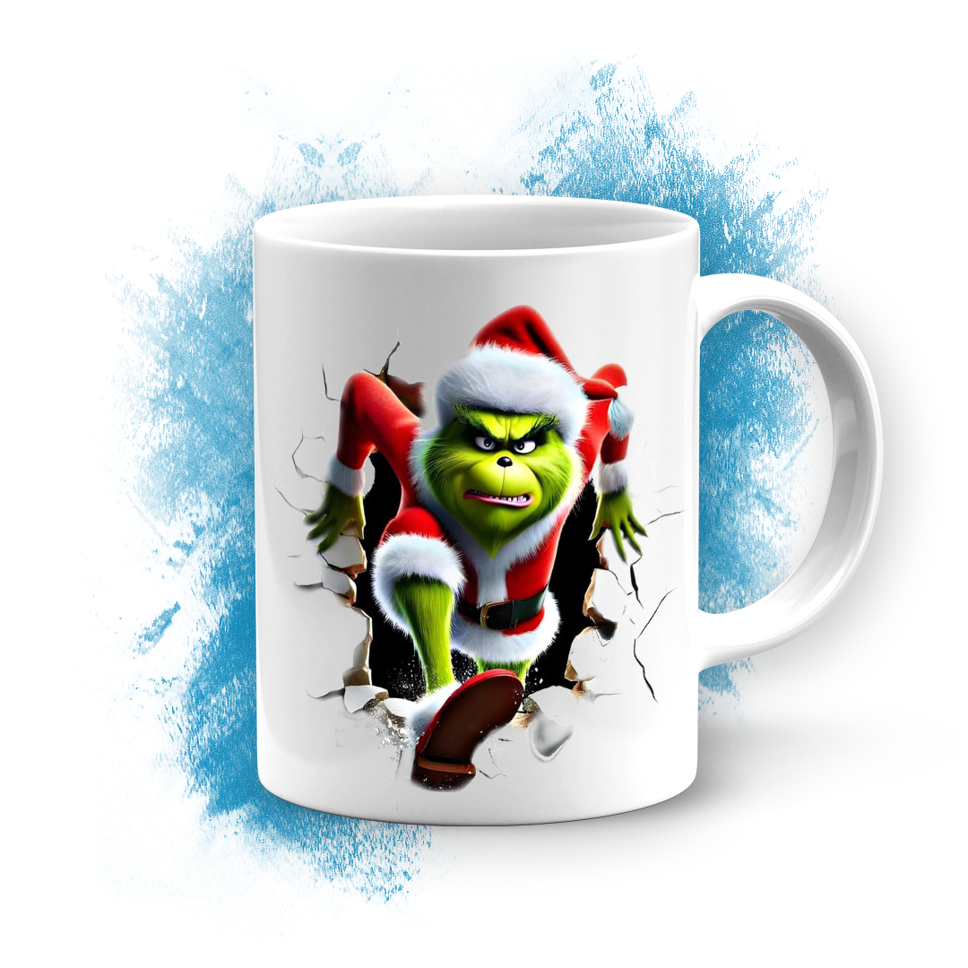Tazza in ceramica Grinch Merry Christmas odio il Natale - immagine 3