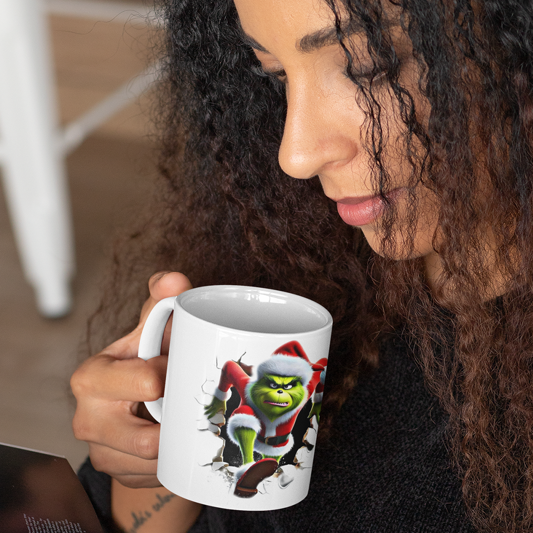 Tazza in ceramica Grinch Merry Christmas odio il Natale - immagine 6