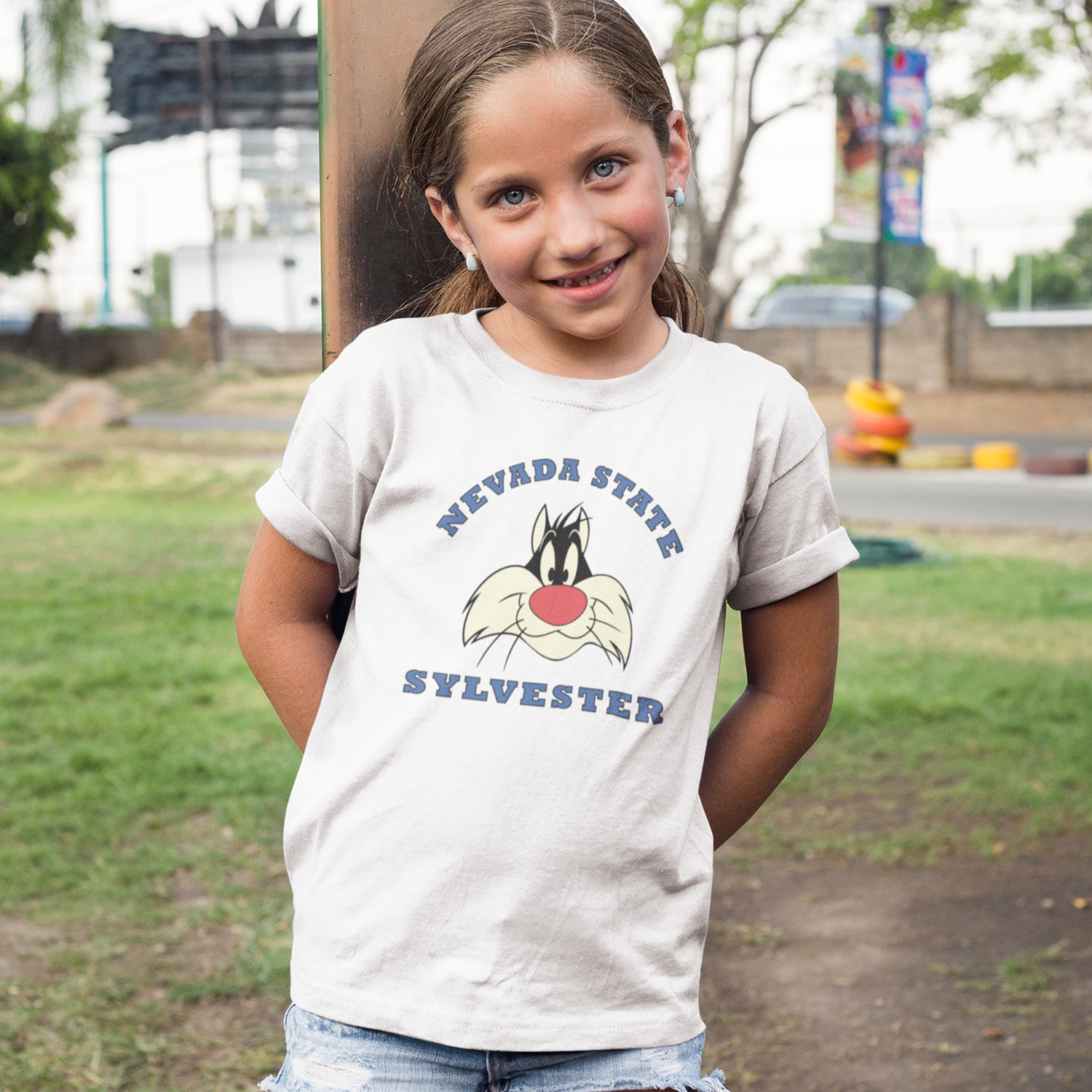 T-Shirt Bambino/a Lucio Corsi Gatto Silvestro Nevada State - immagine 2