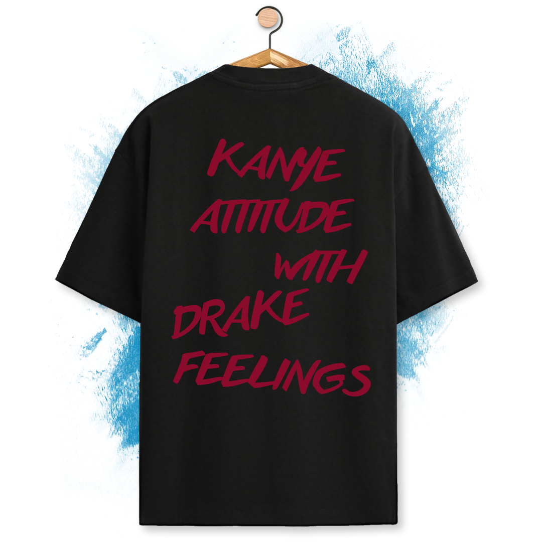 T-Shirt oversize - Kanye attitude - grafica originale
