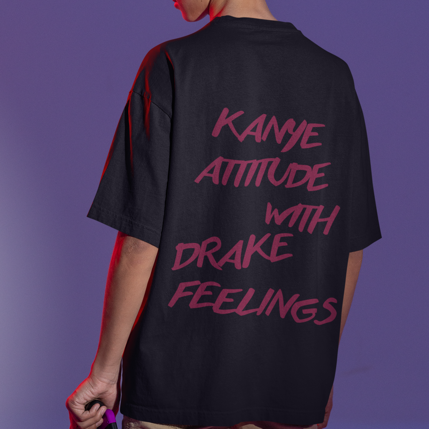 T-Shirt oversize - Kanye attitude - grafica originale - immagine 2