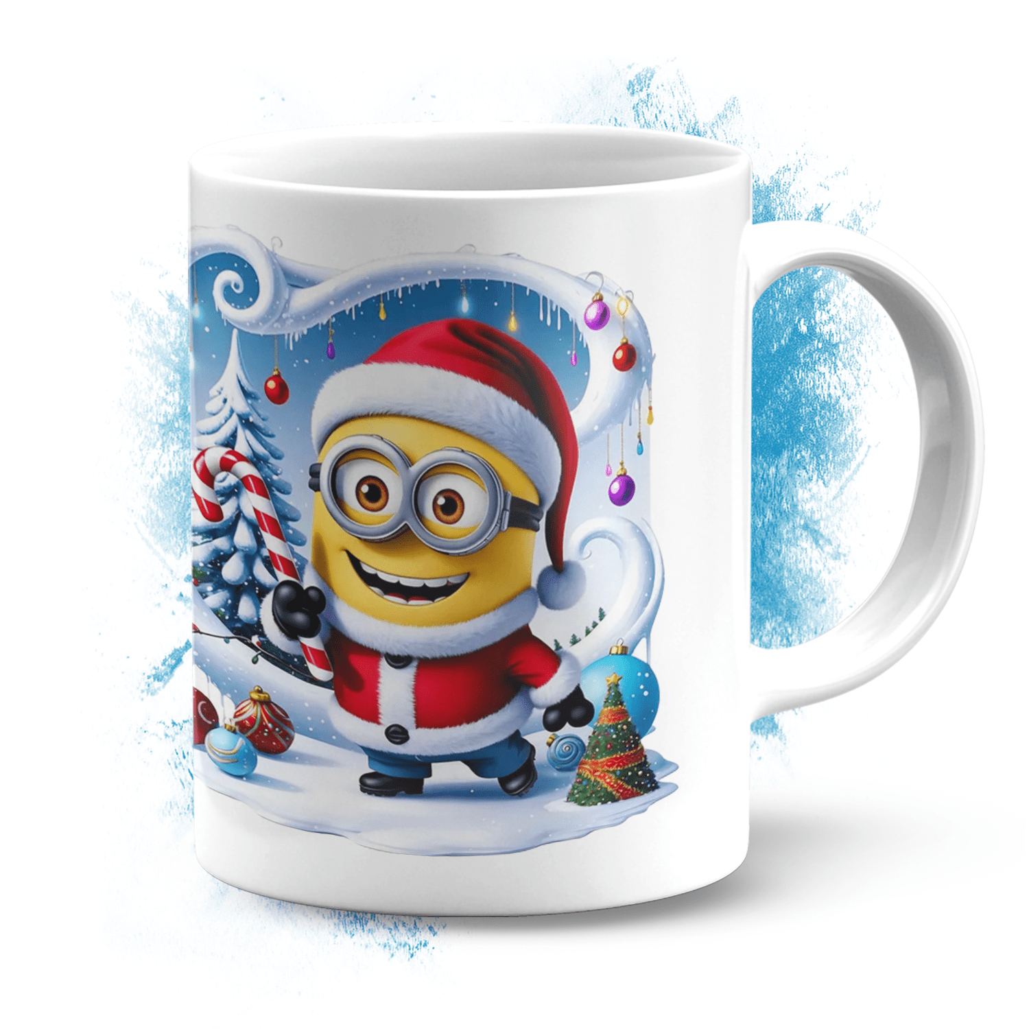 tazza personalizzata natalizia minions innevato