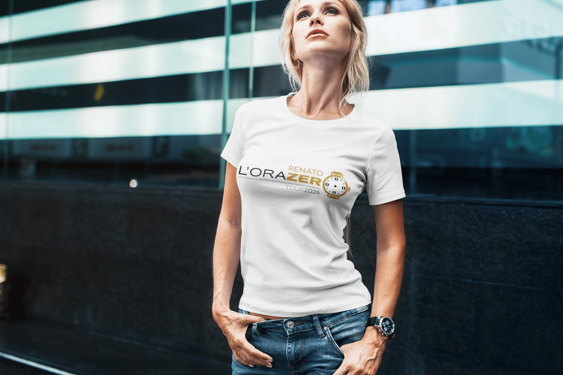 T-Shirt dedicata a Renato Zero e al suo tour L'OraZero con grafica - immagine 3