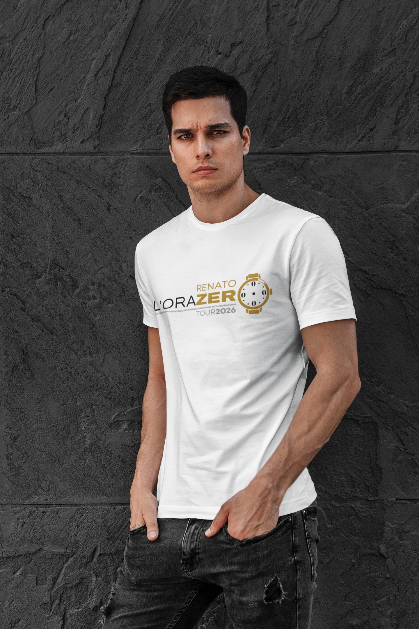 T-Shirt dedicata a Renato Zero e al suo tour L'OraZero con grafica - immagine 4