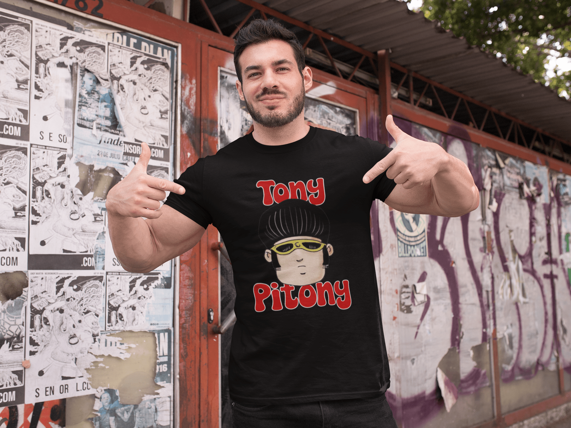 T-Shirt Tony Pitony con la maschera più divertente di Sanremo - immagine 3