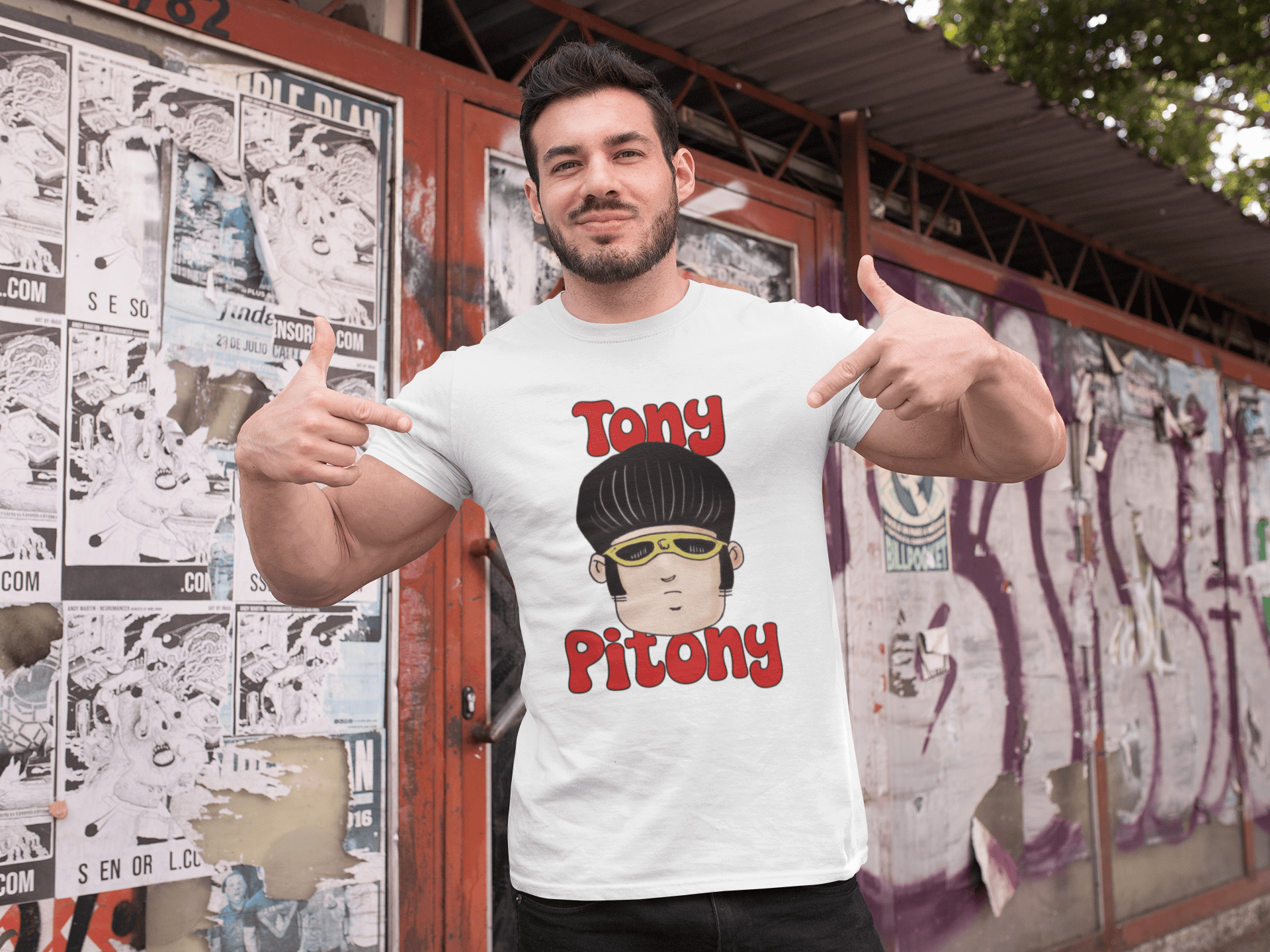 T-Shirt Tony Pitony con la maschera più divertente di Sanremo - immagine 2