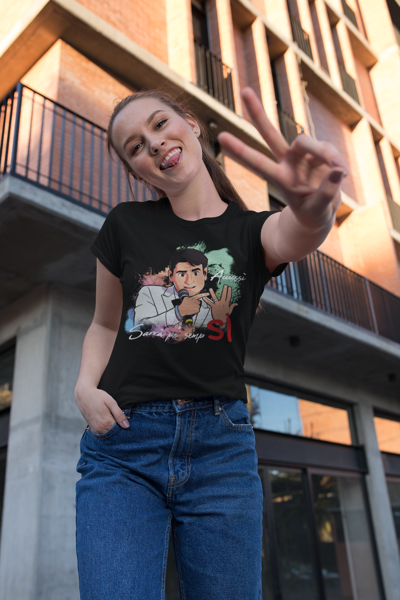 T-Shirt con la frase più iconica di Sal Da Vinci Accussì sarrà ppè sempre si! - immagine 5