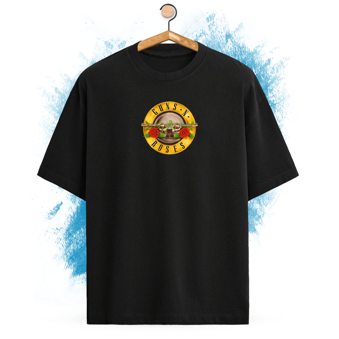 T-Shirt Oversize Guns n' Roses con stampa su fronte e retro - immagine 2