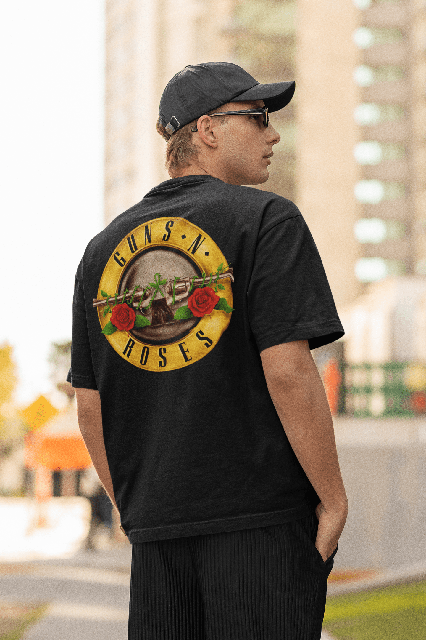 T-Shirt Oversize Guns n' Roses con stampa su fronte e retro - immagine 6