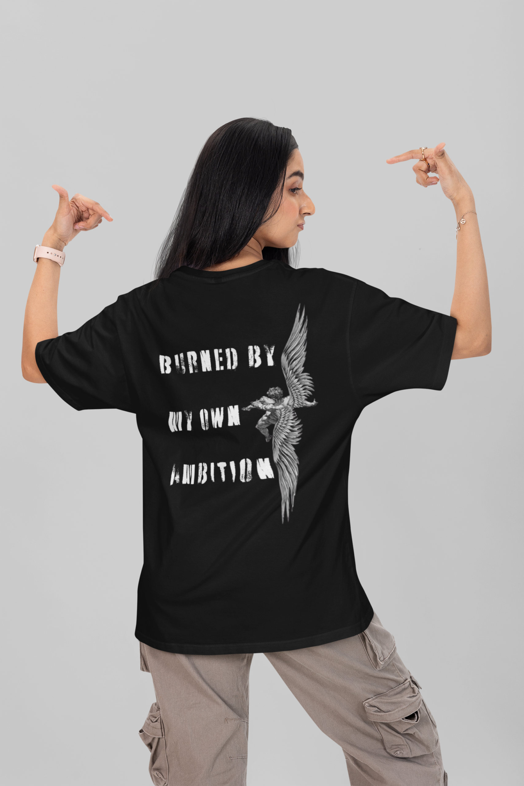 T-Shirt Oversize - Burned By My Own Ambition - immagine 3