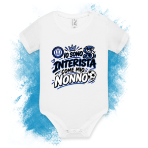 Createe Body bambino o bambina per la festa dei nonni Sono nerazzurro come mio nonno