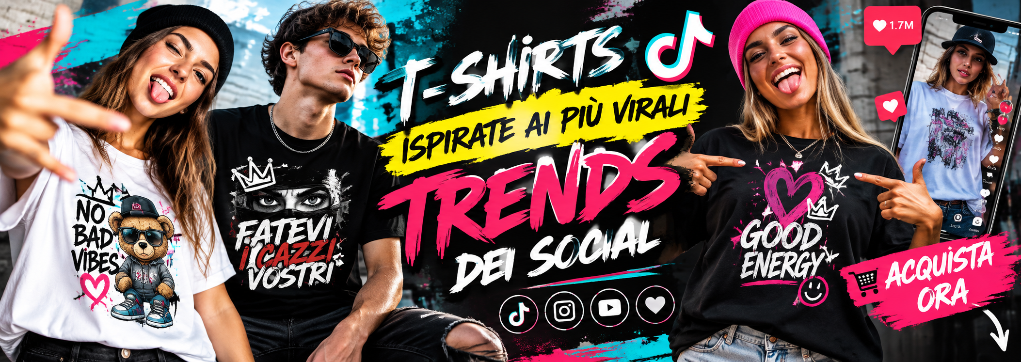T-shirt virali: energia e stile social